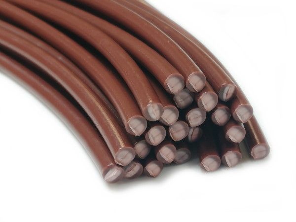 Plastic welding rods PE-HD 4mm round Brown (RAL8016) 25 rods HDPE | az-reptec